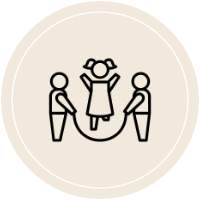 icon kinder die seilspringen